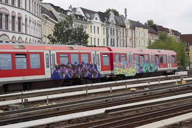Graffiti Train in Hamburg - Photo by PrinceHamburg
