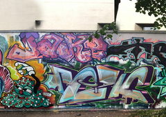 Graffiti Wall - Photo by Pseudonym - Azzi, Spade, Jake (2019)