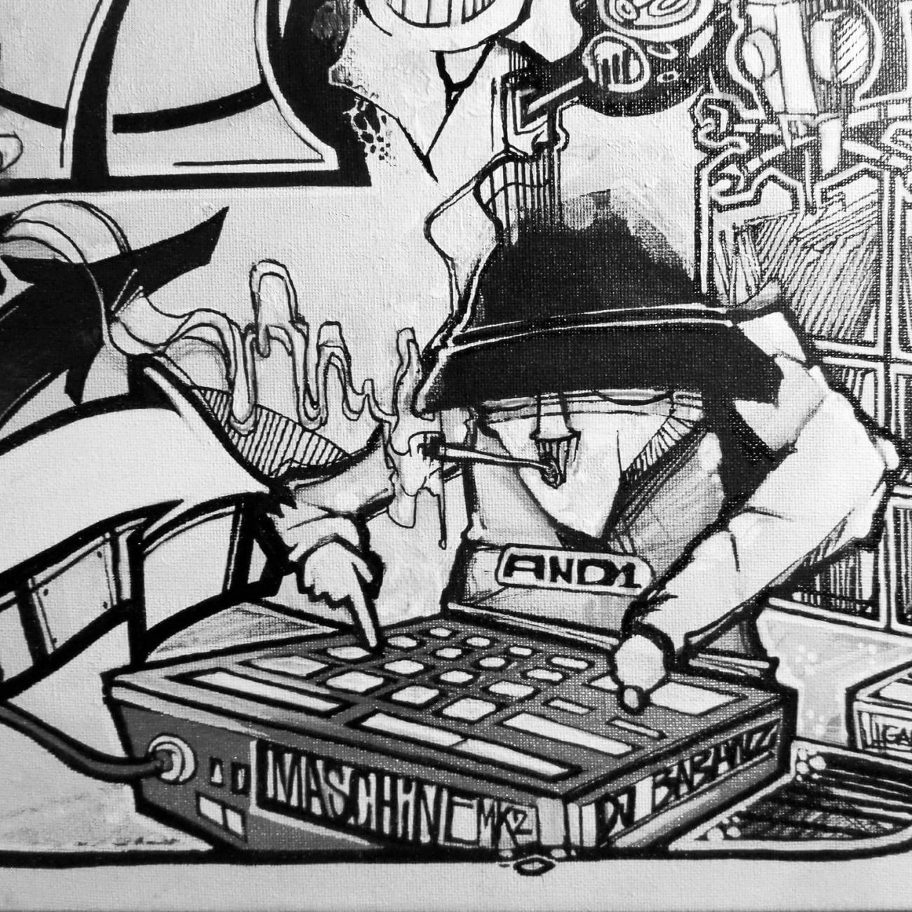 Graffiti Sketch - Photo by PureWa - canvas, detail, babans (2017)