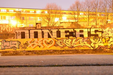 Graffiti Wall in Zlín - Photo by Puton - Doners, D1, Puton (2014)