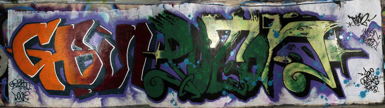 Graffiti Wall in Zlín - Photo by Puton - GabroN, Puton (2014)