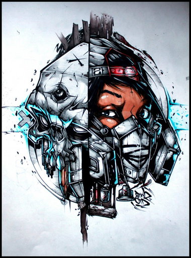 Graffiti Sketch - Photo by Q2OTD - OTD (2013)