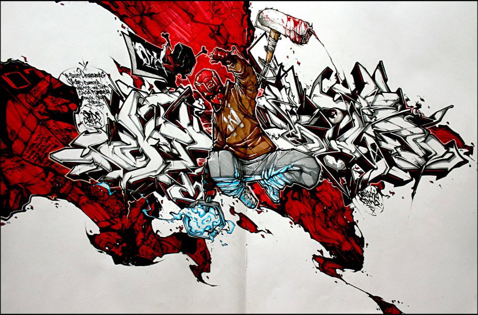 Graffiti Sketch - Photo by Q2OTD - OTD (2013)