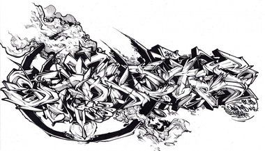Graffiti Sketch - Photo by Q2OTD (2012)