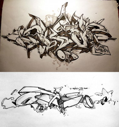 Graffiti Sketch - Photo by Q2OTD - OTD, TAD (2013)