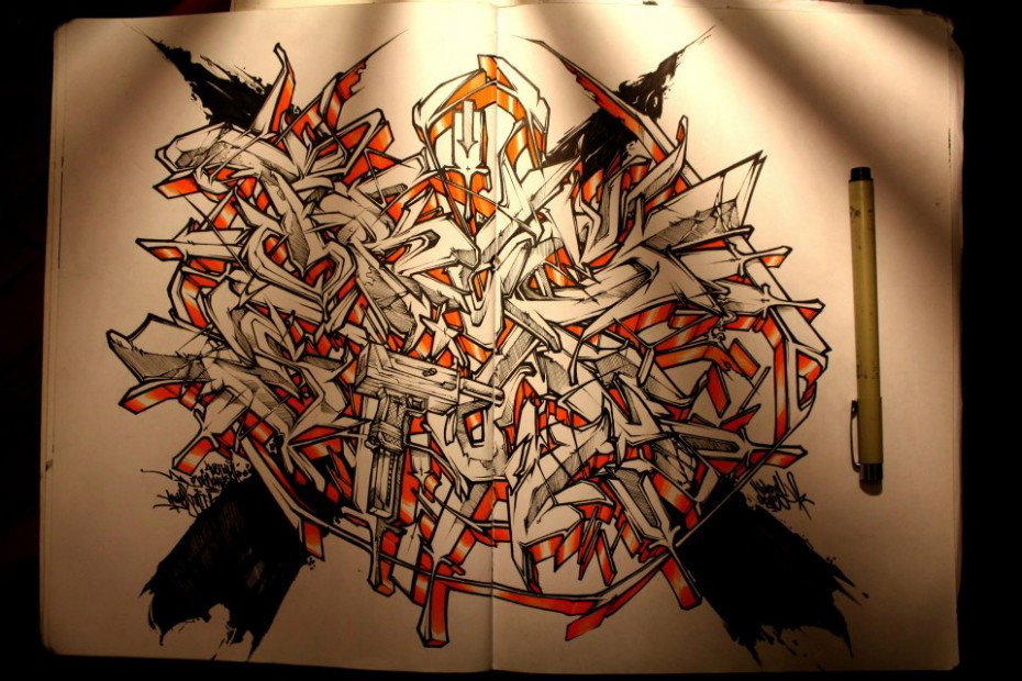 Graffiti Sketch - Photo by Q2OTD (2012)