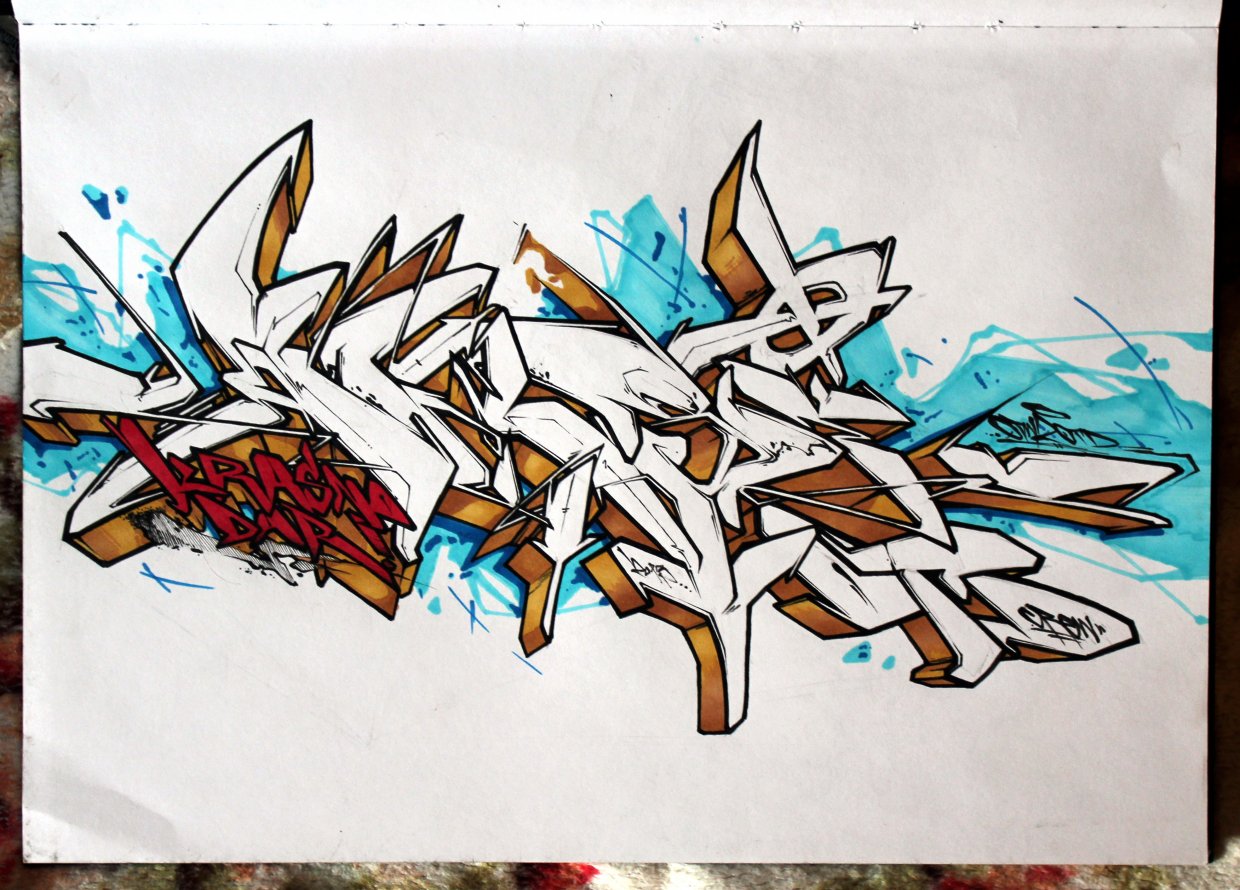 Graffiti Sketch - Photo by Q2OTD - AMSI, Q2, OTD (2013)