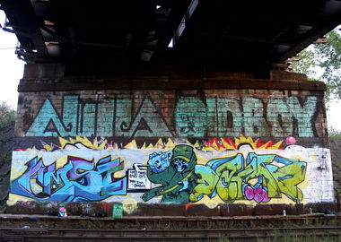 Graffiti Wall - Photo by Q2OTD - amsi, q2, damo (2013)