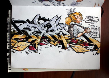 Graffiti Sketch - Photo by Q2OTD - Q2, OTD (2013)