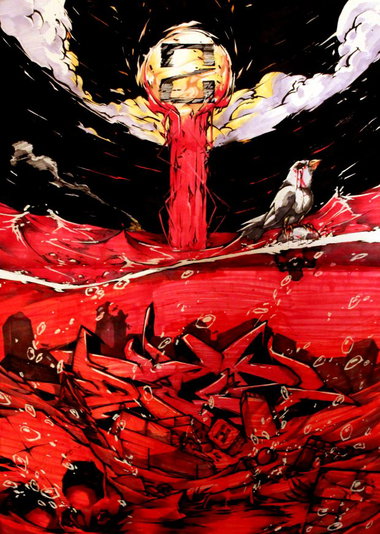 Graffiti Sketch - Photo by Q2OTD - Ocean, blood, Q2 (2013)