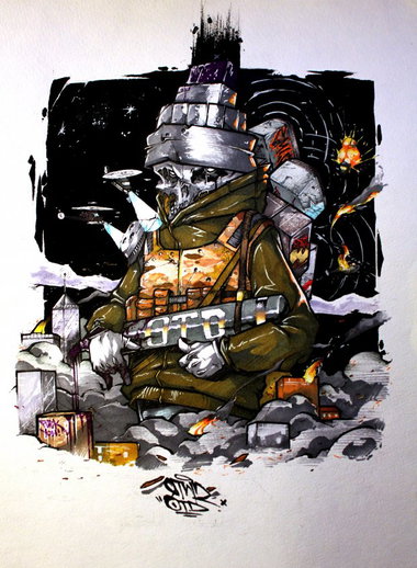 Graffiti Sketch - Photo by Q2OTD - q2, otd (2013)