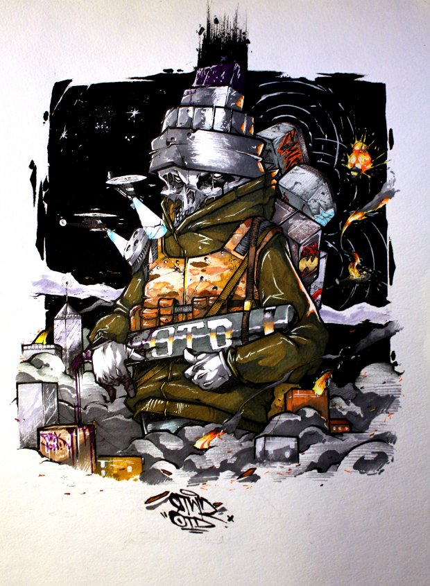 Graffiti Sketch - Photo by Q2OTD - q2, otd (2013)