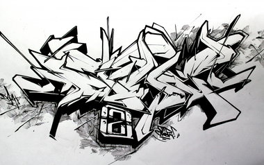 Graffiti Sketch - Photo by Q2OTD - otd (2014)