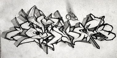 Graffiti Sketch - Photo by Q2OTD