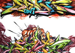 Graffiti Sketch - Photo by Q2OTD (2016)