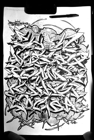 Graffiti Sketch - Photo by Q2OTD (2018)