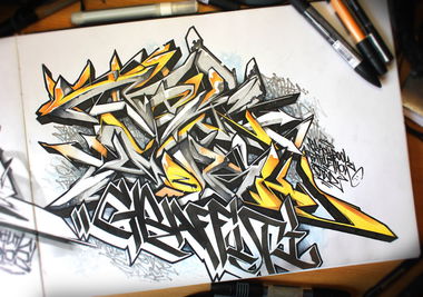 Graffiti Sketch - Photo by Q2OTD (2016)