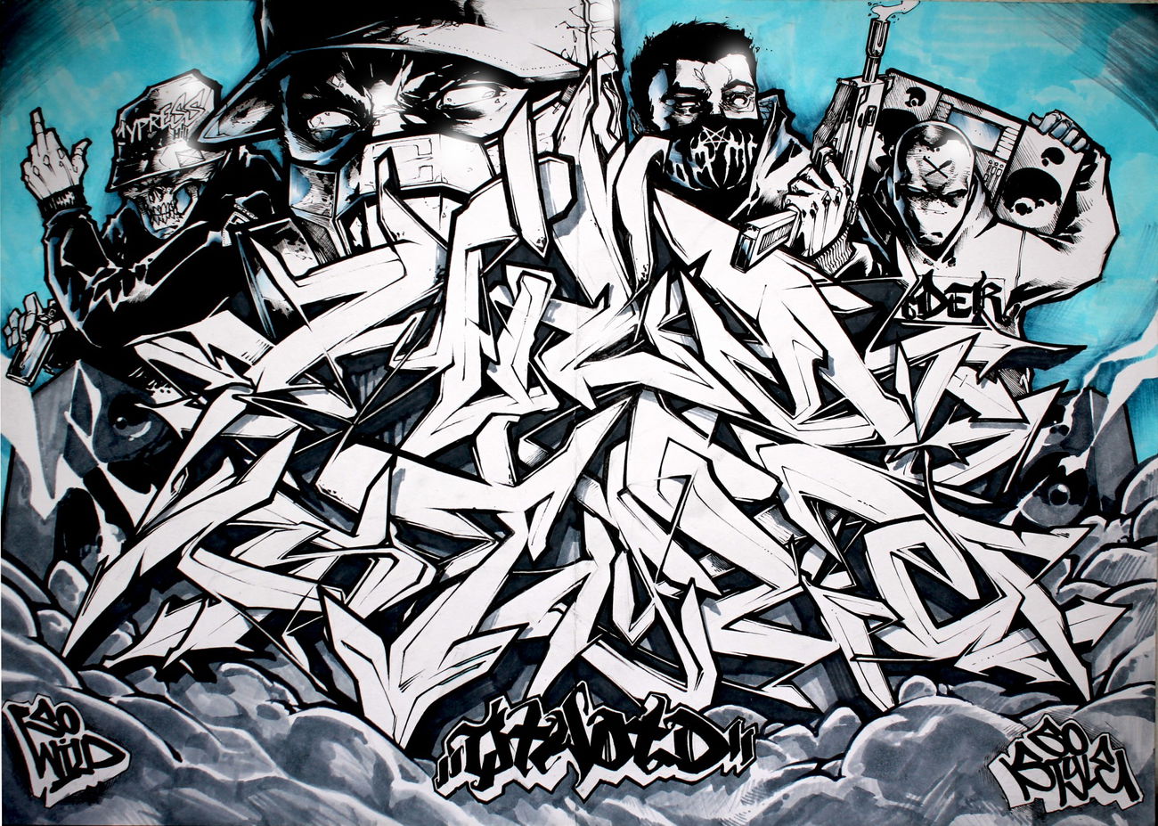 Graffiti Sketch - Photo by Q2OTD (2015)