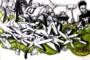 Graffiti Sketch - Photo by Q2OTD (2016)