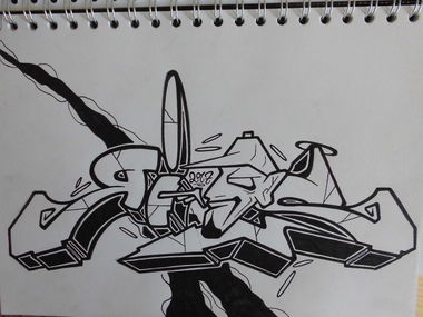 Graffiti Sketch - Photo by QRios - Q, Rios, Blackbook (2017)