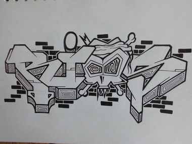 Graffiti Sketch - Photo by QRios - Q, Rios, Blackbook (2017)