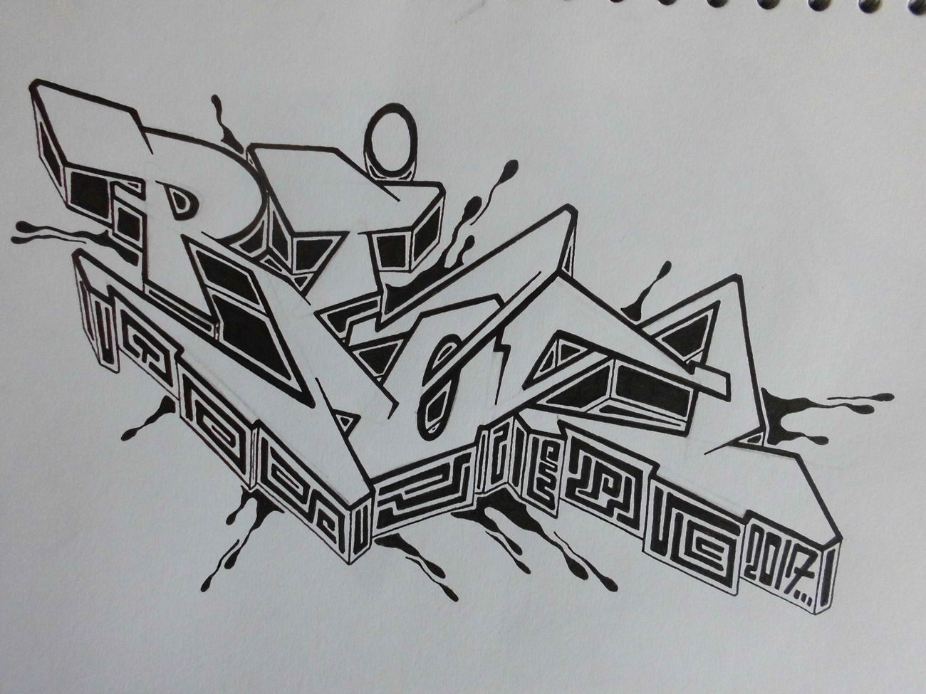 Graffiti Sketch - Photo by QRios - Q, Rios, Blackbook (2017)