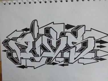 Graffiti Sketch - Photo by QRios - Q, Rios, Blackbook (2017)