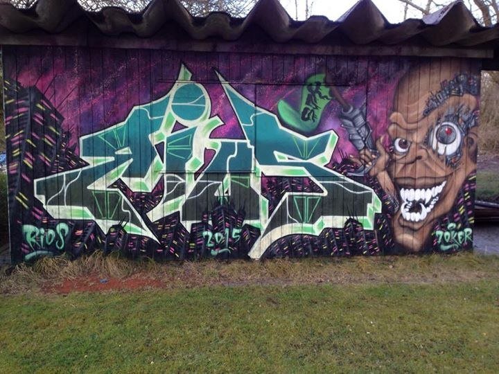 Graffiti Wall - Photo by QRios - Kiel, Sjk, Rios (2015)