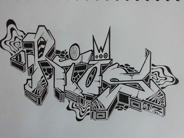 Graffiti Sketch - Photo by QRios - Q, Rios, Blackbook (2017)