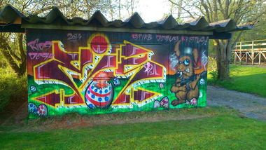 Graffiti Wall - Photo by QRios - Kiel, Sjk, Rios (2014)