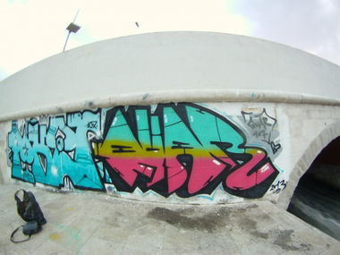 Graffiti Wall in Moscow - Photo by Qr1 - 107, Poker, Quar (2013)