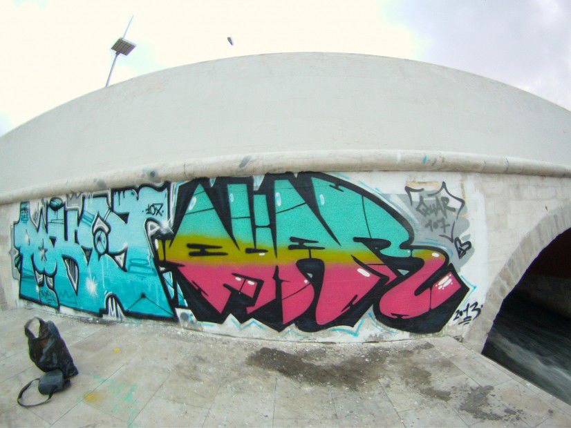 Graffiti Wall in Moscow - Photo by Qr1 - 107, Poker, Quar (2013)