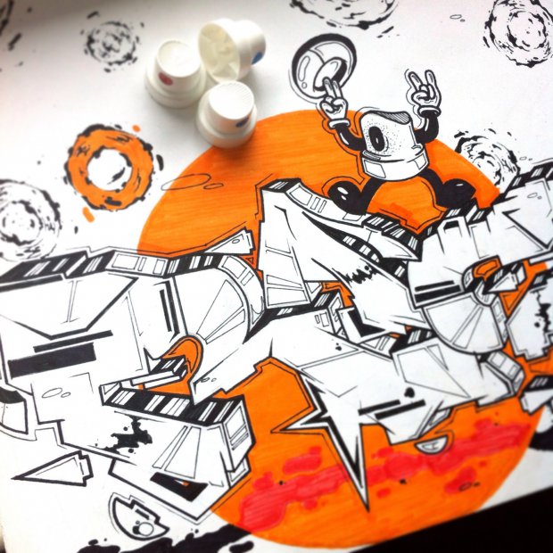 Graffiti Sketch - Photo by RAGA - raga