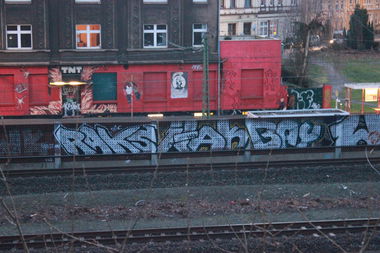 Graffiti Bombing in Dortmund - Photo by RAKS - Raks, Itak, Bay (2014)