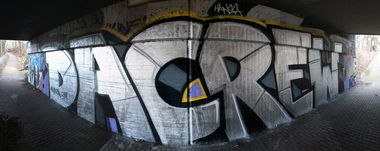 Graffiti Bombing in Dortmund - Photo by RAKS - Dac, Edw, Hansa (2014)