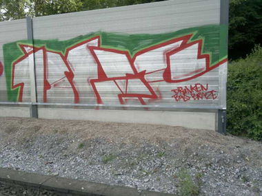Graffiti Bombing in Dortmund - Photo by RAKS - DAC, Bay (2013)