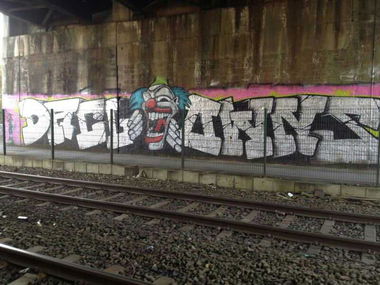 Graffiti Bombing in Dortmund - Photo by RAKS - DAC, DACLOWNS (2013)