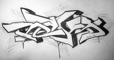 Graffiti Sketch - Photo by RAKS - Raks, DAC, Hansa (2014)