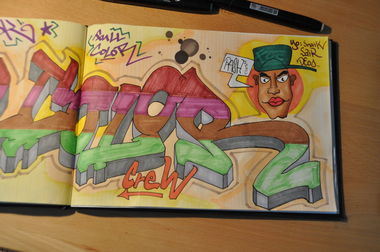 Graffiti Sketch in Köln - Photo by RASKfcc - color... (2013)