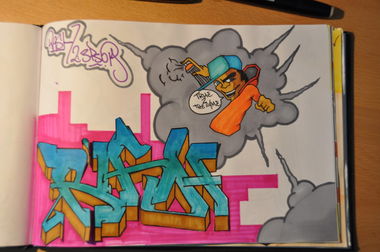 Graffiti Sketch in Köln - Photo by RASKfcc - rash (2013)