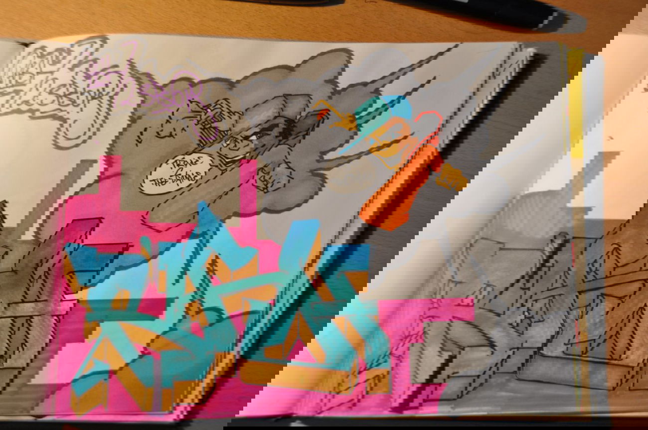 Graffiti Sketch in Köln - Photo by RASKfcc - rash (2013)