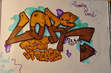 Graffiti Sketch in Köln - Photo by RASKfcc - RASK, to, lore (2013)