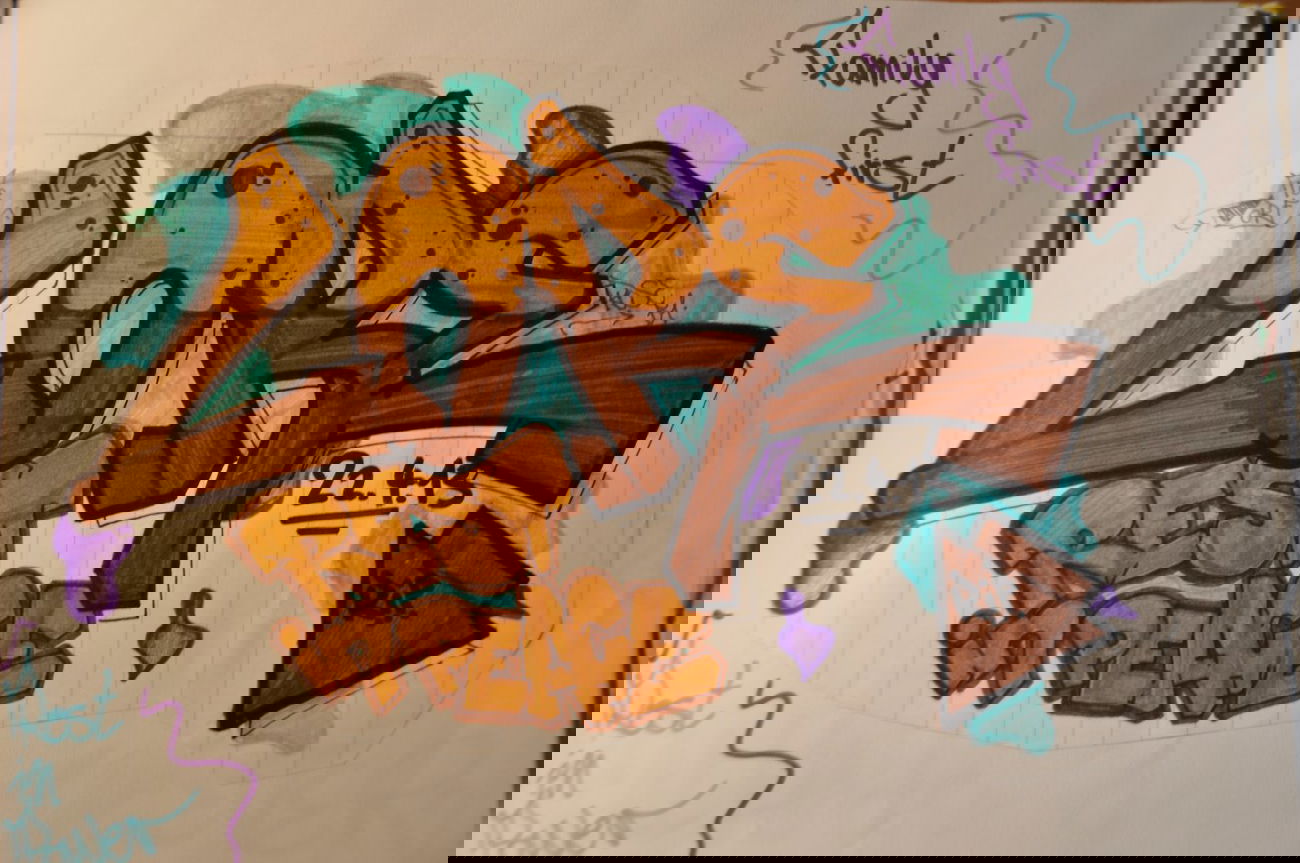 Graffiti Sketch in Köln - Photo by RASKfcc - RASK, to, lore (2013)