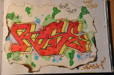 Graffiti Sketch in Köln - Photo by RASKfcc - RASK, to, rose