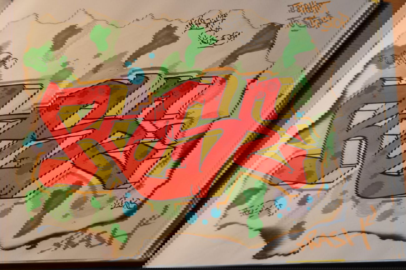 Graffiti Sketch in Köln - Photo by RASKfcc - RASK, to, rose