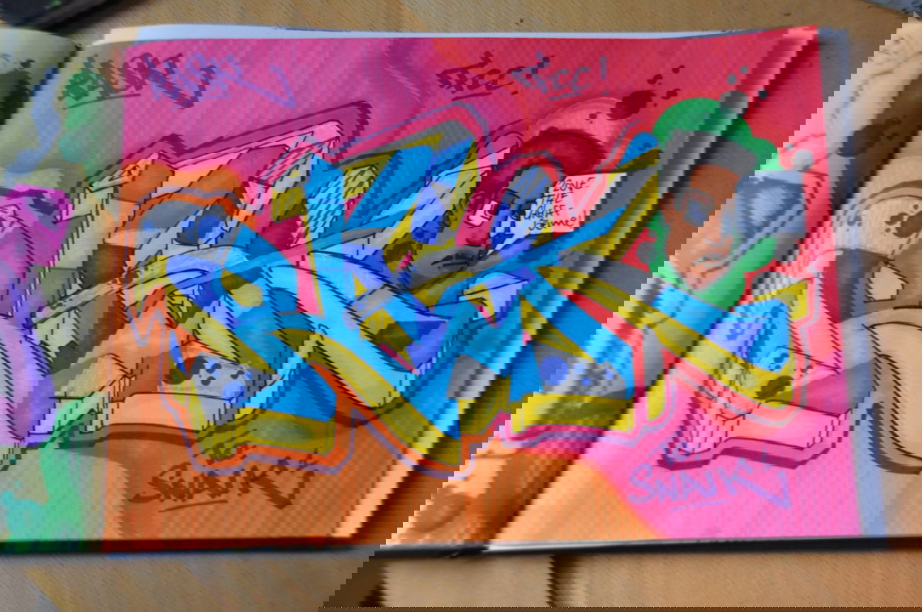 Graffiti Sketch in Köln - Photo by RASKfcc - RASK, full, color (2013)