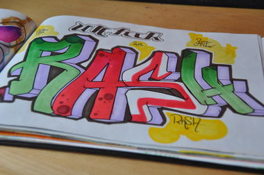 Graffiti Sketch in Köln - Photo by RASKfcc - RASK (2012)