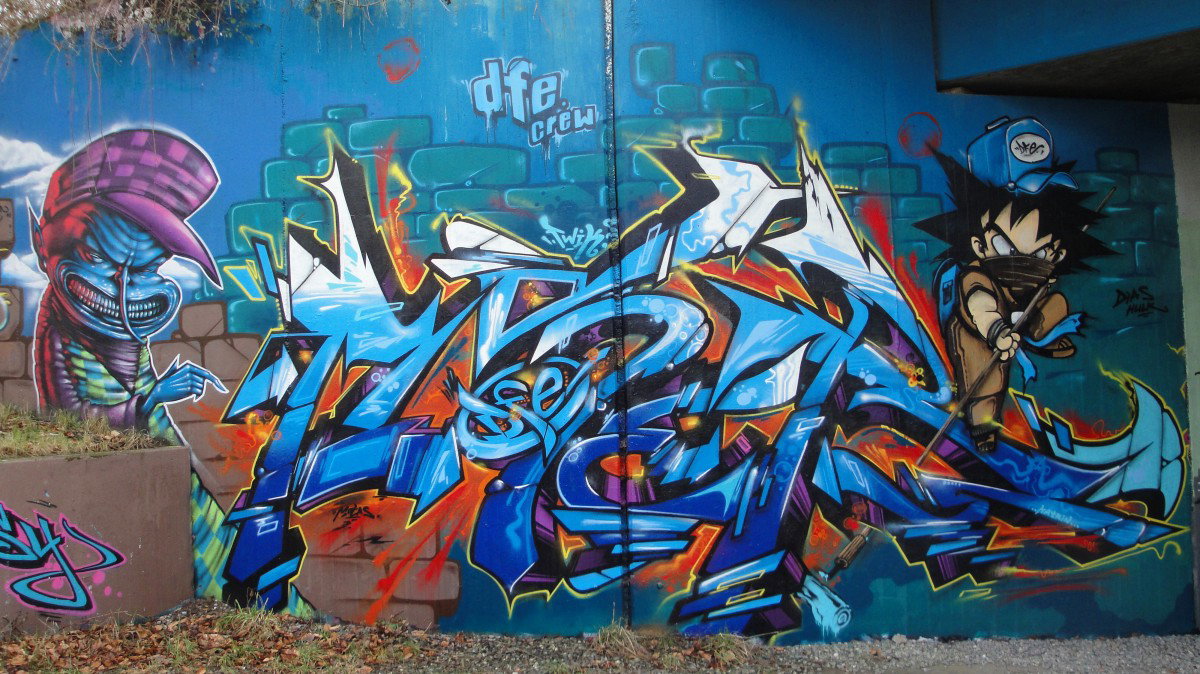 Graffiti Wall in Bochum - Photo by RATTENSOHN - MOTER, DFE, Bochum
