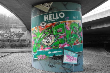 Graffiti Wall in Bochum - Photo by RATTENSOHN - MOTAS, DFE, Hello