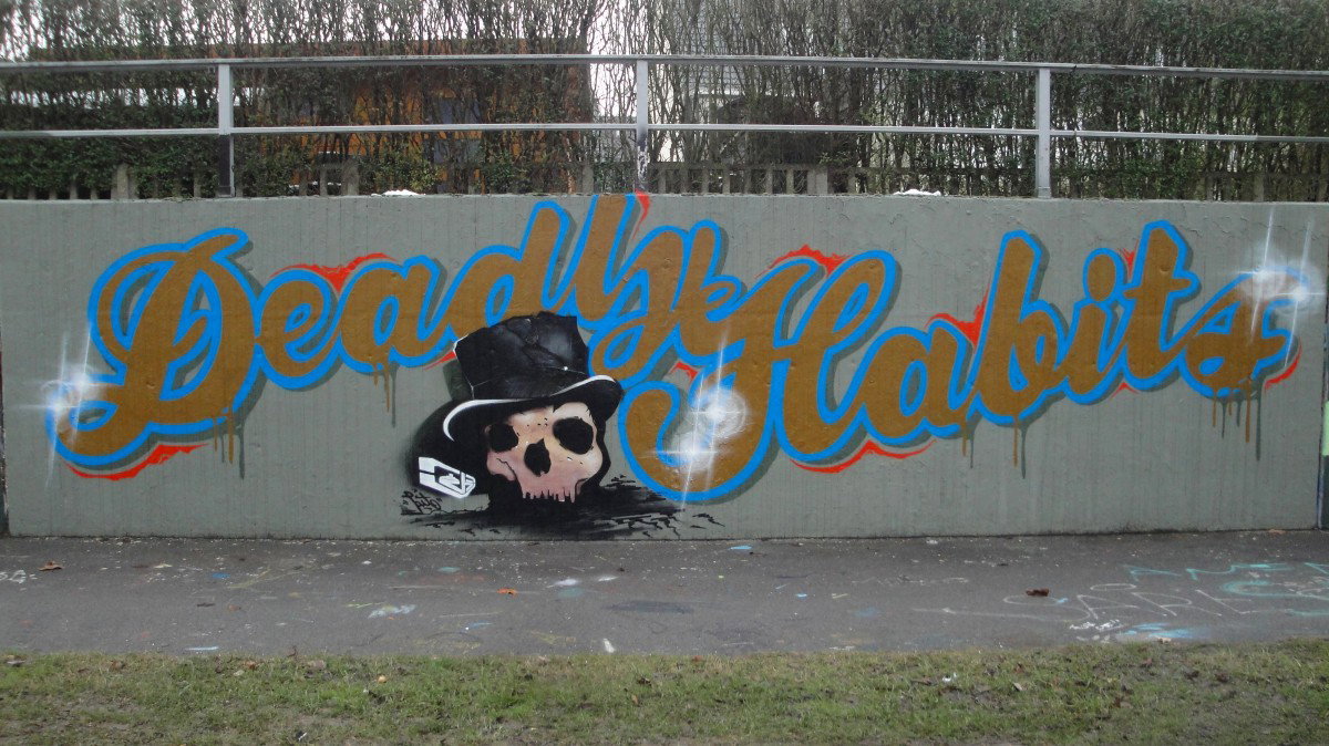 Graffiti Wall in Monheim - Photo by RATTENSOHN - Deadly, Habits, DHS